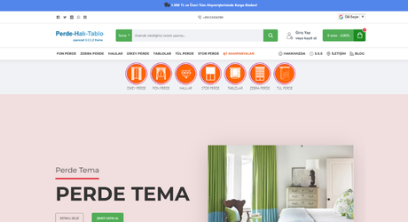 Halı, Perde ve Dekorasyon Ürünleri E-Ticaret Web Paketi