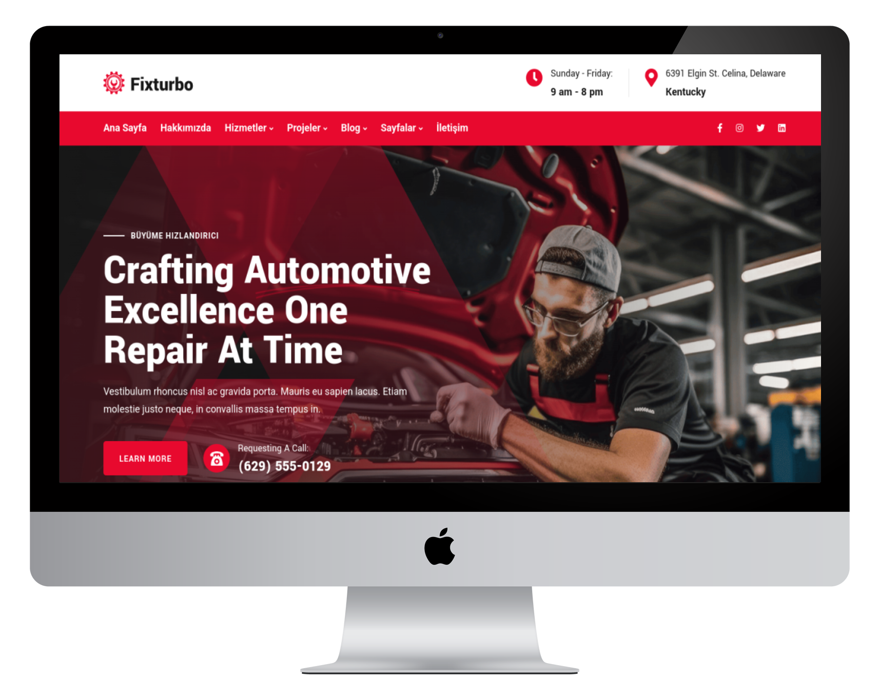 Oto Tamir Servisi Web Tasarımı